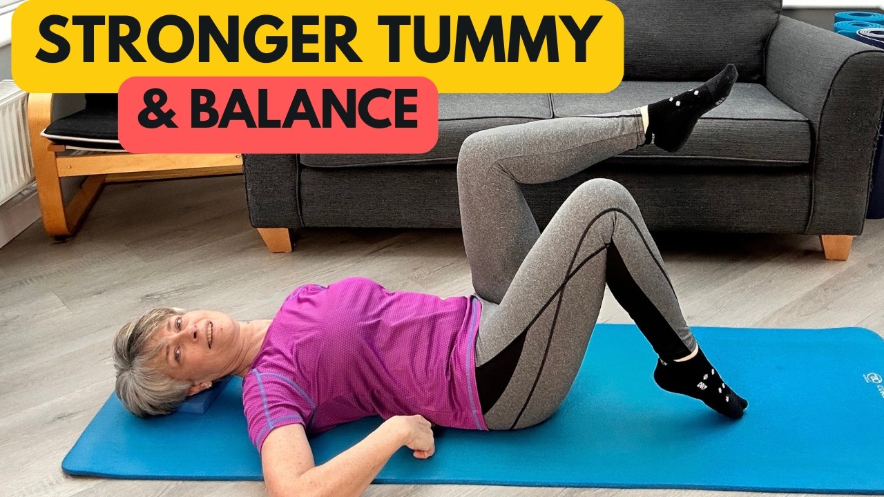10 Minute Gentle Pilates for Women over 50 to Strengthen Your Tummy & Improve Balance