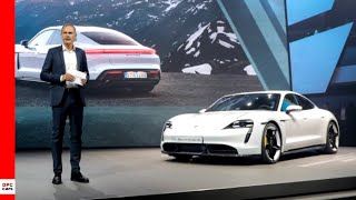 Electric Porsche Taycan at IAA Frankfurt Motor Show 2019