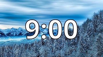 9 Minute Winter Countdown Timer With Music and Alarm (Simple Beep)