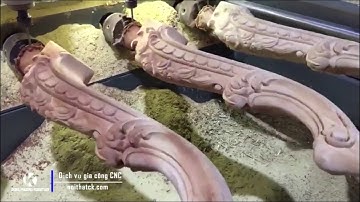 Chân bàn ghế tân cổ điển - Chạm hoa văn CNC - Đông Phương furniture