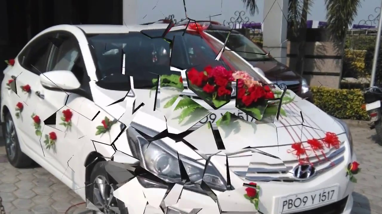 New Verna Decorated Wedding Car With Red Rose YouTube