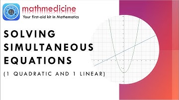 Simultaneous Equations 1 Quadratic, 1 Linear