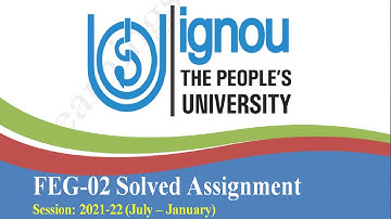 FEG 2 Solved Assignment 2021 22