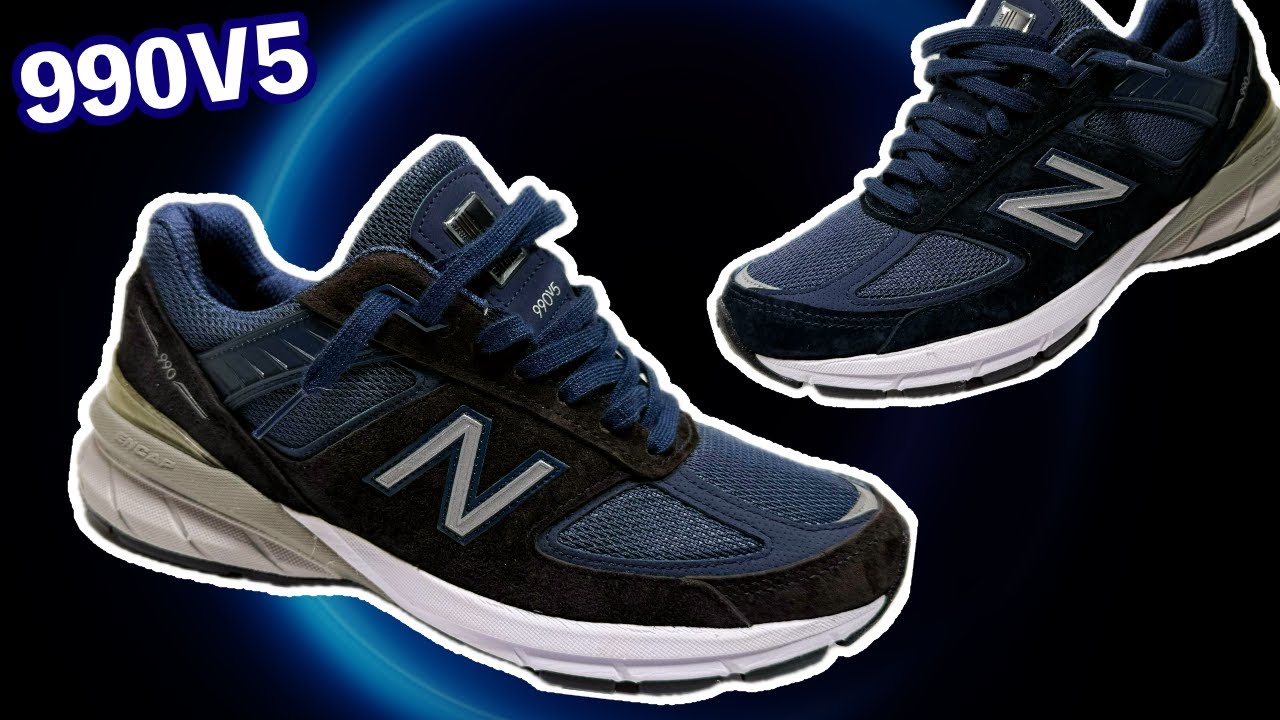 2021 New Balance 990v5 Navy Silver Review & On Feet - YouTube