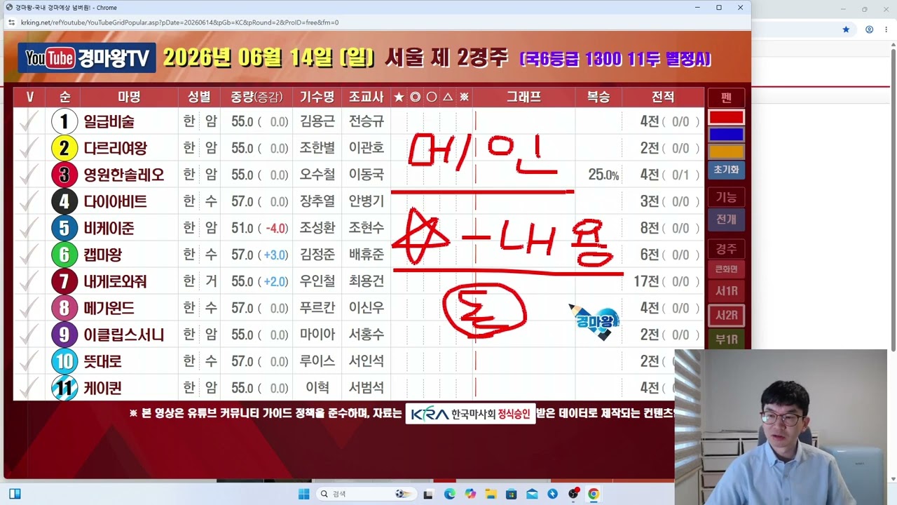 6월 14일 일요일 방송 (불패신화/히트다히트/라이브초토화/한방한방/댓길너나사세요/서둘러주십시오/감사합니다)