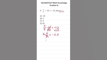 Solving Equations: ASVAB/PiCAT Math Knowledge Practice Test Question #acetheasvab with #grammarhero