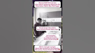 Pecah tangis Irfan Hakim saat melihat jenazah Mpok Alpa #shorts #trending #irfanhakim #raffiahmad