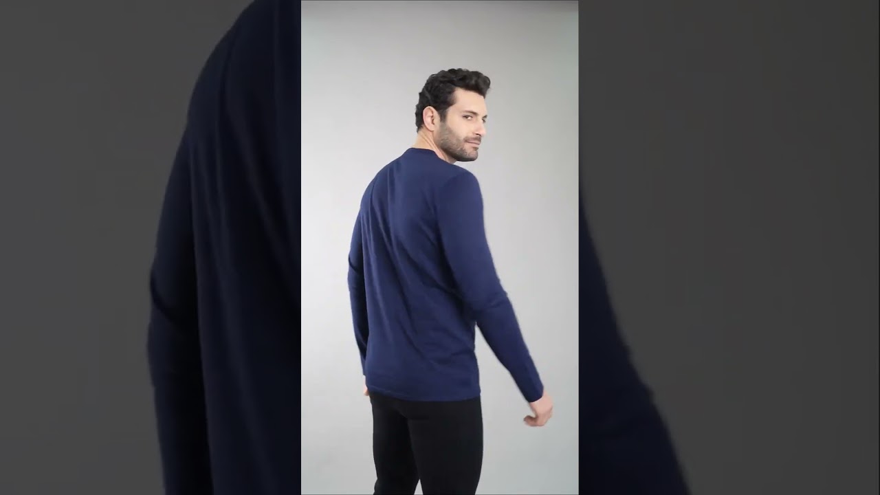 Preview of Arms of Andes 160 Ultralight Alpaca Wool Long-Sleeve Base Layer Shirt - Men's Video