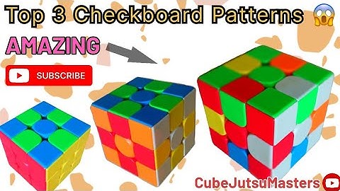 The 3 types of checkerboard pattern u can make easily || CubeJutsuMasters #cube #shortvideo