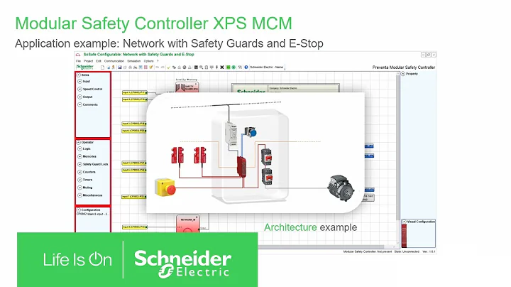 Modicon XPSMCM with Safety Guards & Emergency Stop with Network | Schneider Electric