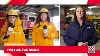 First aid for burns