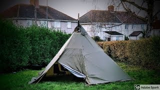 Secretaris Sjah optie Helsport tipi/lavvu, hot tent camp - YouTube