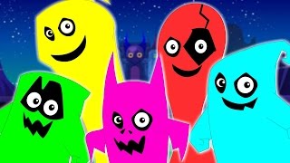Five Little Ghosts | Scary Nursery Rhymes | Kids Rhymes | Baby Videos
