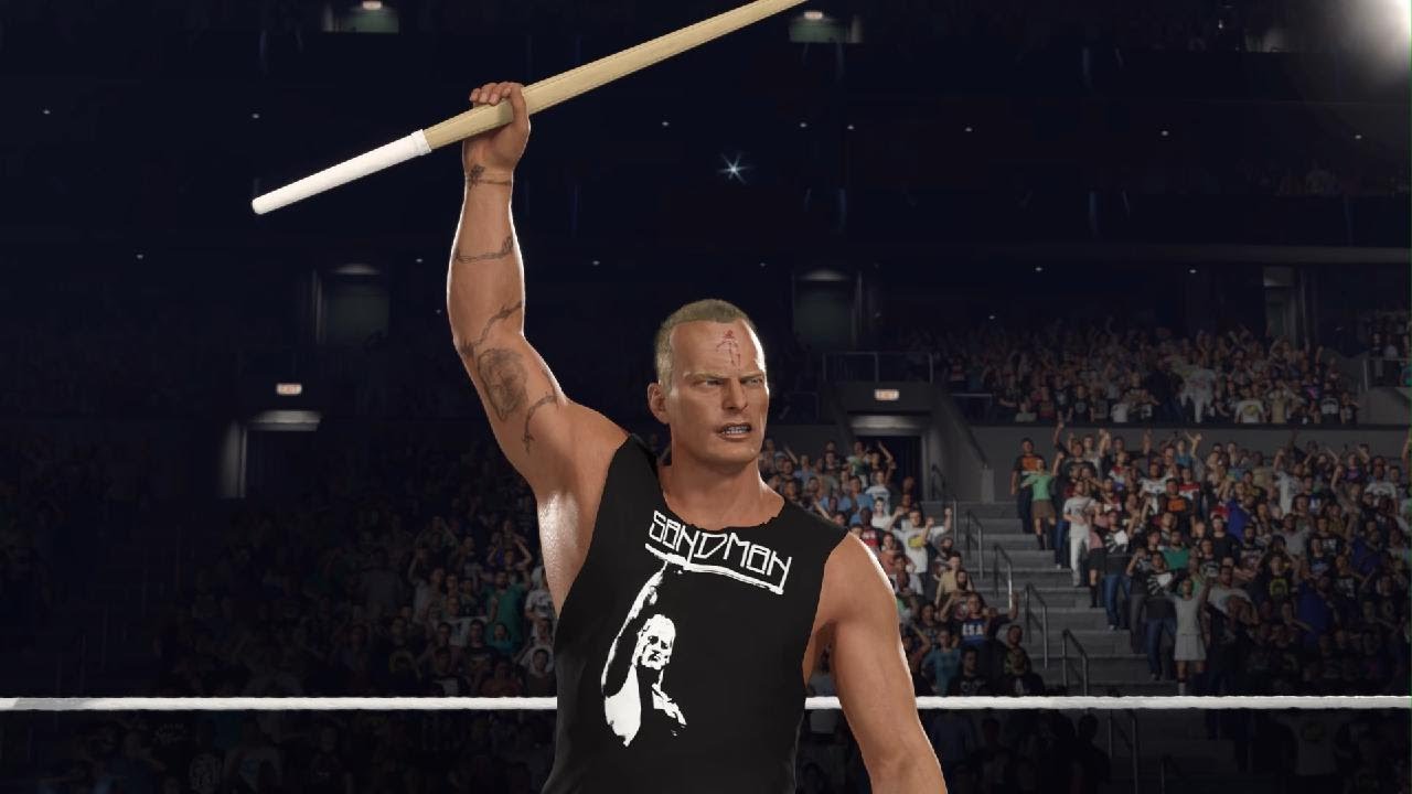 WWE Title Match Lastman Standing Match Sandman Vs CM Punk