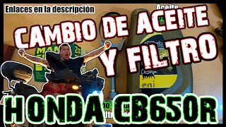 🏍🛵🏍CAMBIO DE ACEITE Y FILTRO - 🔥🔥HONDA CB650R🔥🔥 - MANTENIMIENTO DE MOTO - GOMADOOS