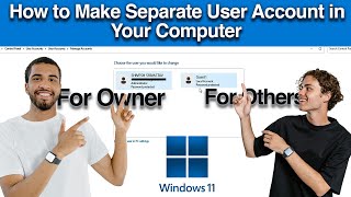 How to create a new User Account in windows 11? You should make it for safety. Full explanation 2024