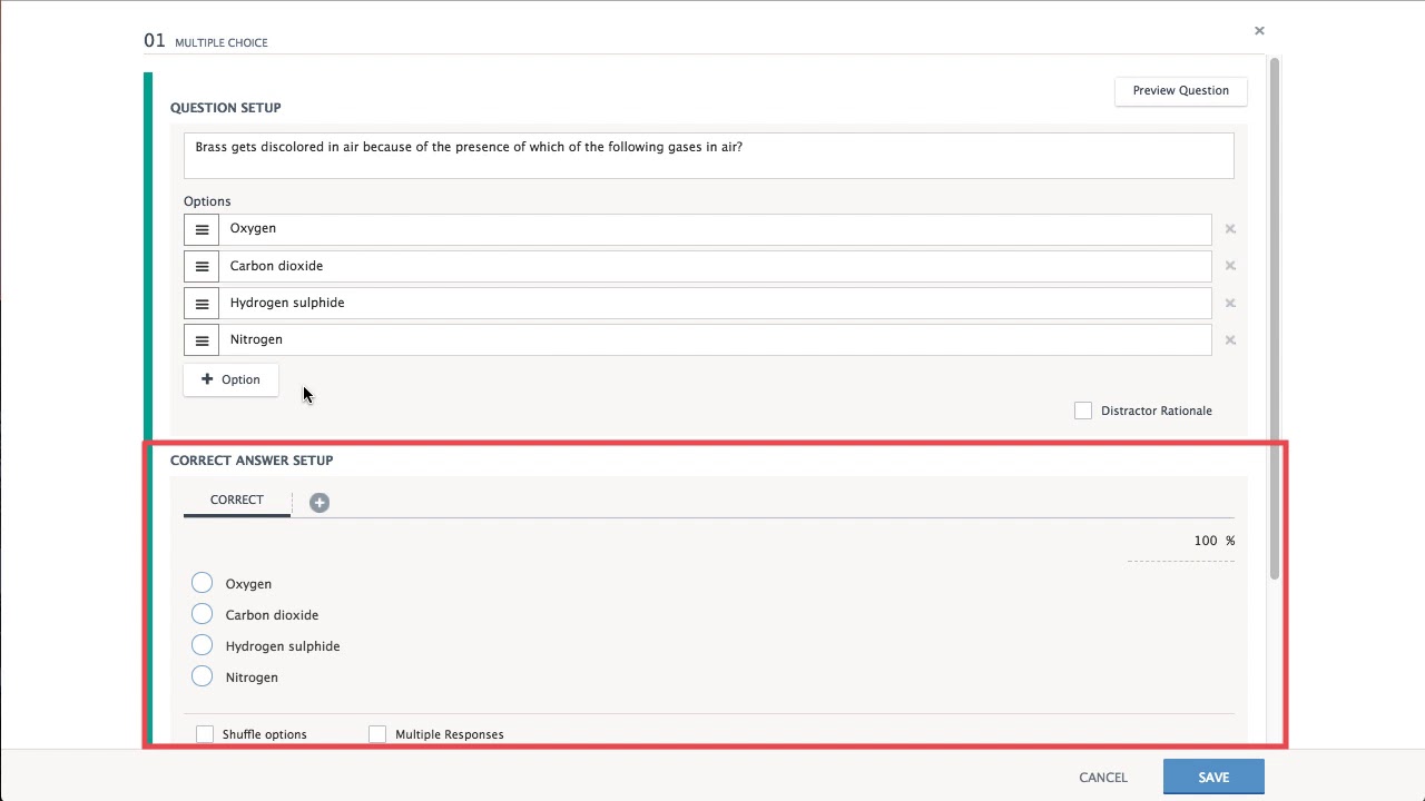 Multiple Choice Question Setup - YouTube