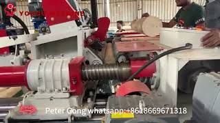 High Speed Veneer Peeling Machine Running For Indian Plywood Factory | Automatic Plywood Machinery