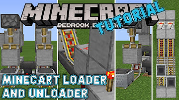 Minecart unloader and loader with single and tileable designs.  Minecraft Bedrock and Java tutorial.
