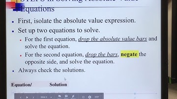 1.6 Absolute Value Equations - VIDEO 4