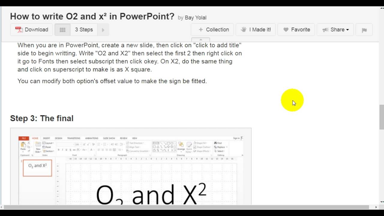 How to Write O114 and X² in PowerPoint? : 14 Steps - Instructables