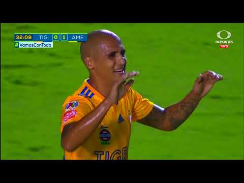 Gol de L. Rodríguez | Tigres UANL 1 - 1 América | LIGA Bancomer MX - Apertura 2018 - Jornada 12