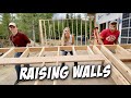 Framing Walls for our Off Grid House - Real Off-Grid Living