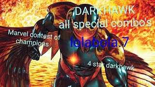 DARKHAWK all special combo's marvel contest of champions