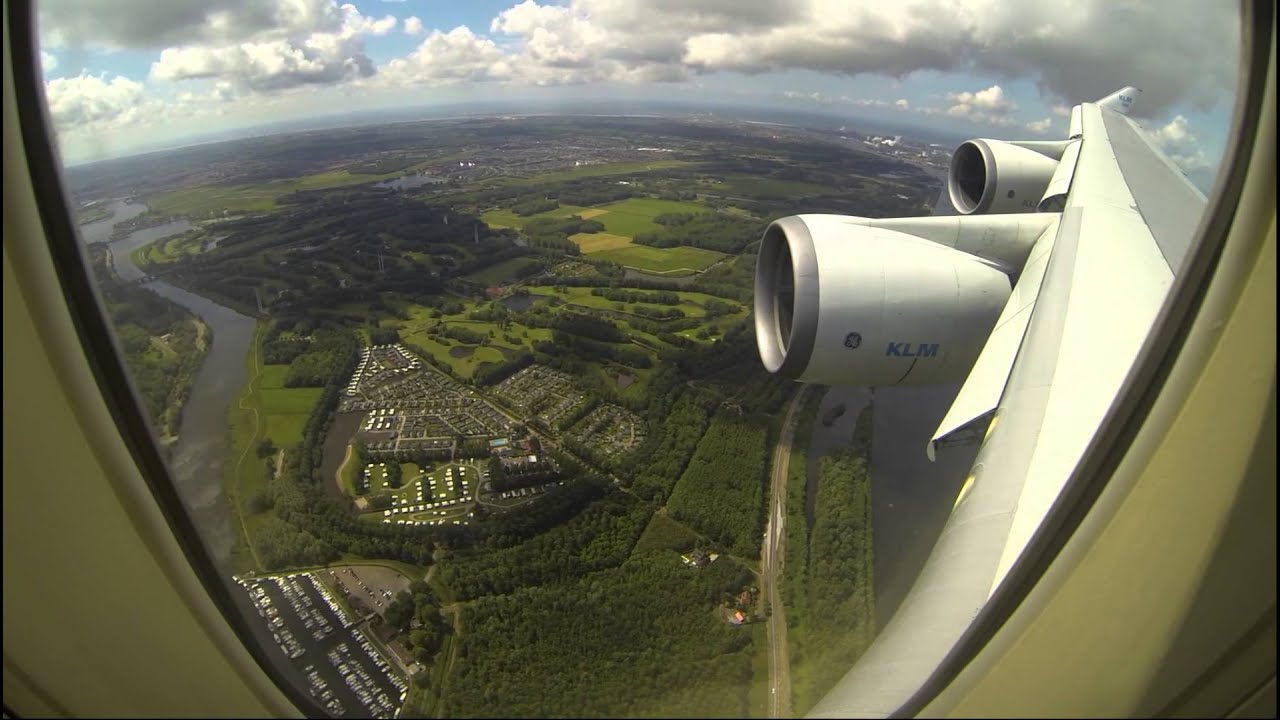 KLM 747 landing at Amsterdam