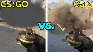 Counter Strike 2 vs CSGO - Grenade Explosion Inside Smoke Comparison Resimi