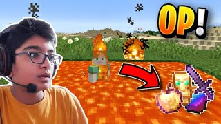 Minecraft , But Fire drops Super OP items 😱|| MINECRAFT HINDI || Yug Playz