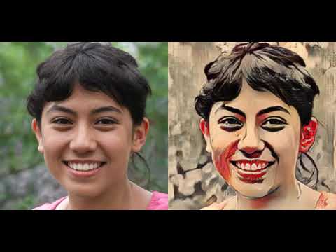 Synthesized faces with Japanese ukiyo-e style