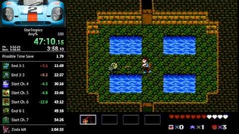 StarTropics in 1:04:25 (old WR)