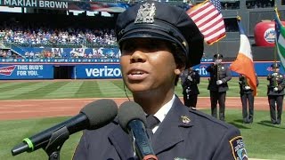 Information ATL@NYM: NYPD Officer sings national anthem News