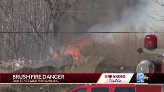 Firefighters battle multiple brush fires in Menomonee Falls