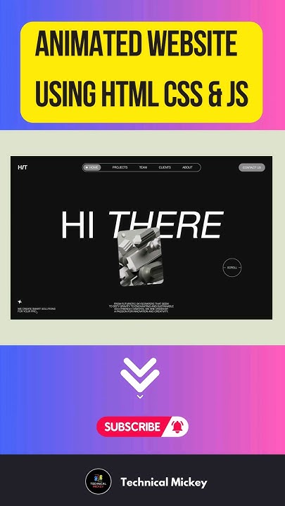 Animated Website Using HTML CSS & JS - YouTube
