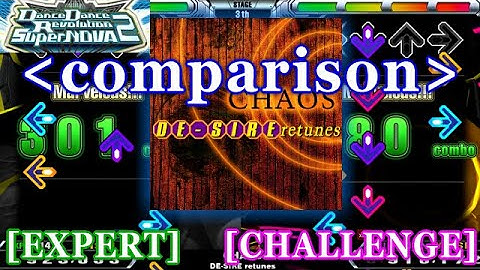 【DDR SN】 CHAOS [EXPERT / CHALLENGE] 譜面確認＋Comparison