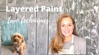 Two Layered Paint Techniques | Make New Wood Look Old