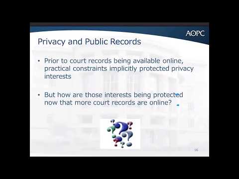 Confidentiality of Court Filings: New Public Access Policy (Webinar)