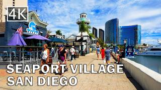 [4K]  Seaport Village - San Diego - California - Walking Tour