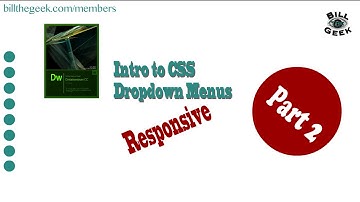 Adobe Dreamweaver CC CSS Responsive DropDown Menu Part 2