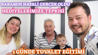 BABAMIN HAYALİ GERÇEK OLDU🥰1 GÜNDE TUVALET EĞİTİMİ🥳HEDİYELERE TEPKİSİ