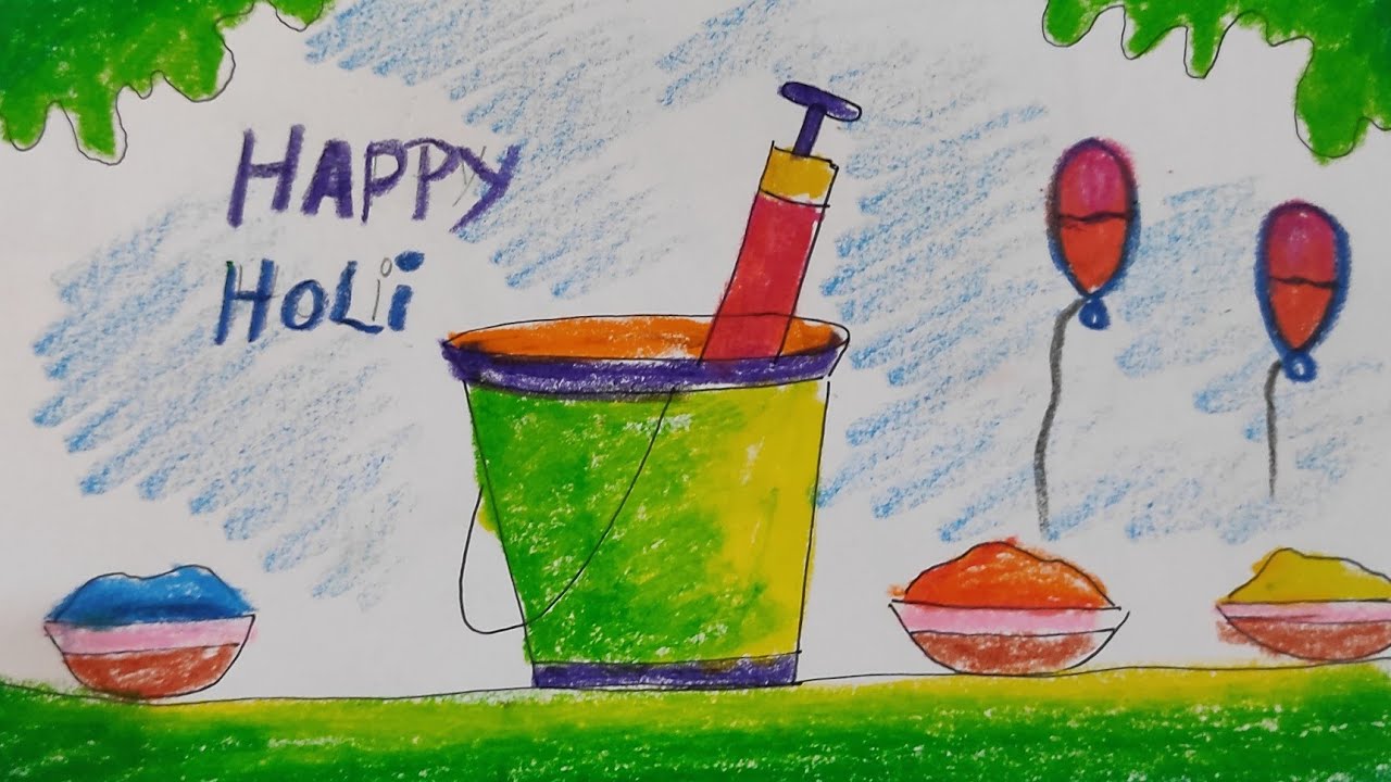 festival drawing holi