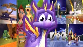 All Cutscenes & Epilogue! (Spyro 2 Gateway To Glimmer)