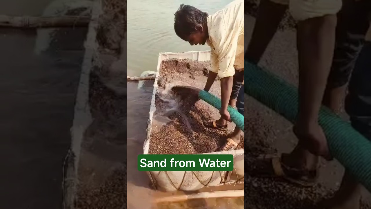 Sand Collection from Water by Sewage Pump पानी से रेत निकाल ने वाला पंप #dredgingequipment #sludge