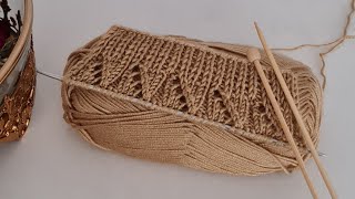 Kolay İki Şiş Örgü Modeli ✅️ Yelek Şal Hırka Süveter İçin Örgü Modeli ✅️ Knitting Crochet.