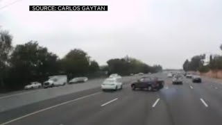 Information Caught On Camera: Driver 'Brake Checks' Vehicle, Causing Driver To Lose Control On Highway 50 News