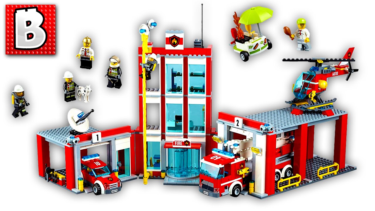 Lego City Fire Station Set 60110 | Unbox Build Time Lapse -