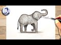 Apprendre comment dessiner un lphant raliste tape par tape