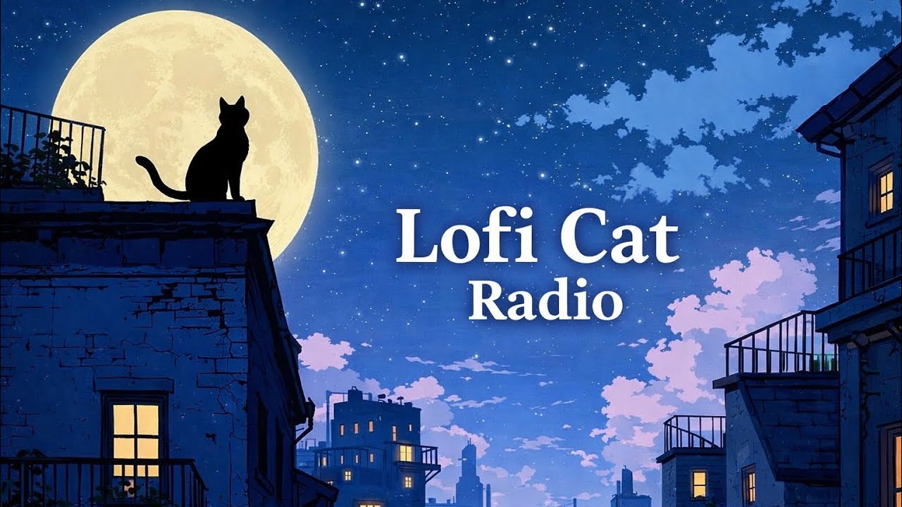 Lofi Cat Radio 【jazzyhiphop🌃1Hour Study / Relax /Sleep】